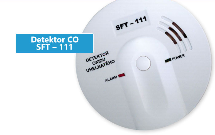 Detektor CO SFT-111 - hlásič oxidu uhoľnatého