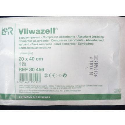 VLIWAZELL– sterilní komprese 20 x 40 cm 1 ks